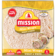 Mission Wheat & White Mini Wraps