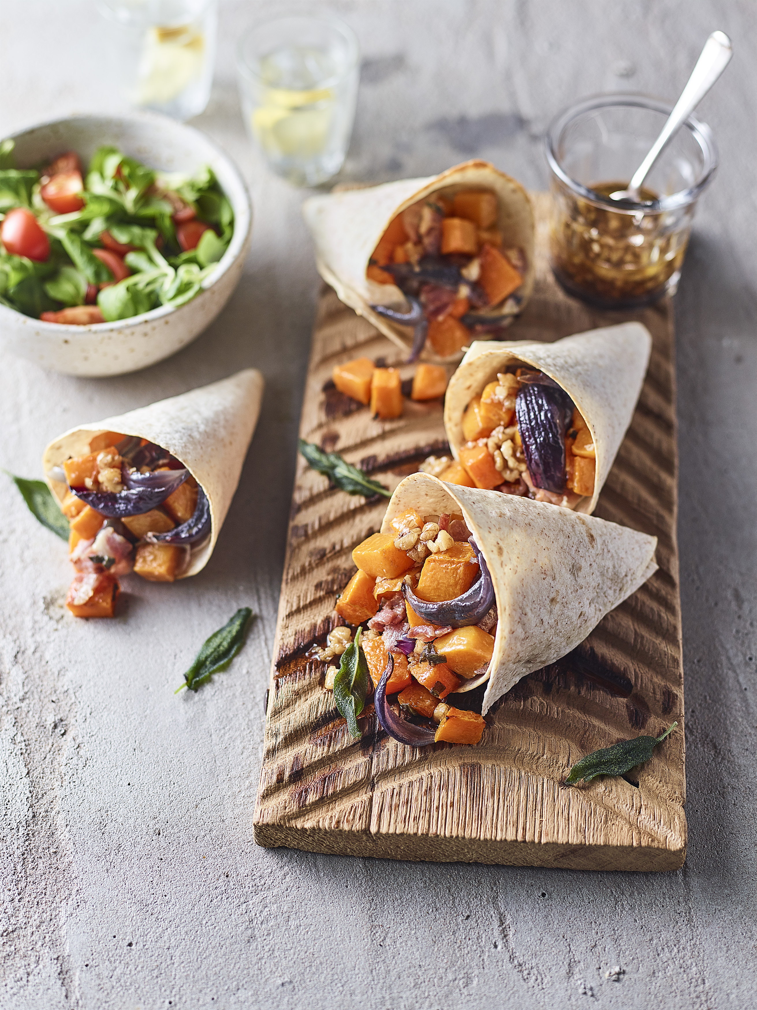 Bacon and Butternut Squash Wraps