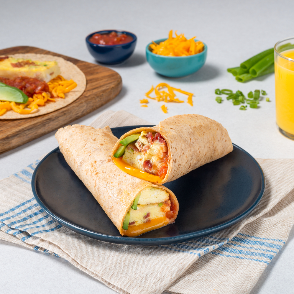 Egg & Bacon Breakfast Burritos