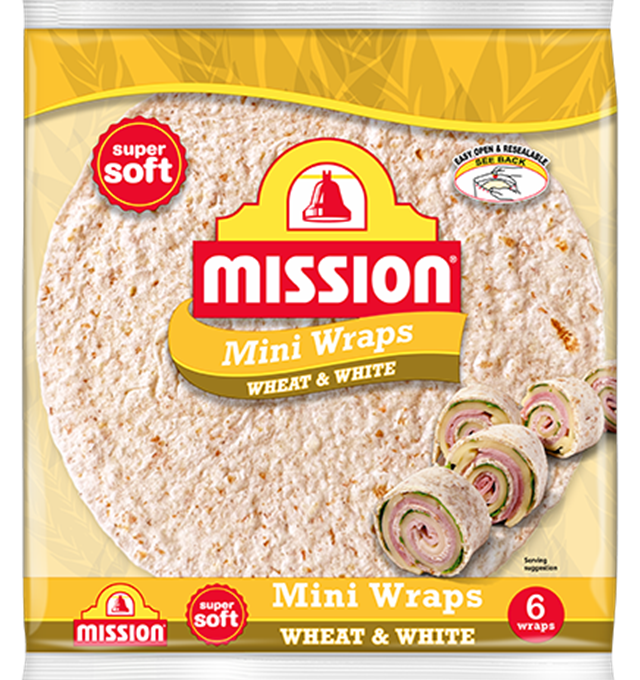 Mission Wheat and White Mini Wraps