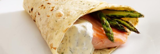 Poached Salmon & Roasted Asparagus Cone