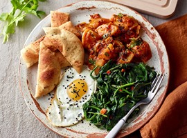 Indian Eggs with Naan Soldiers